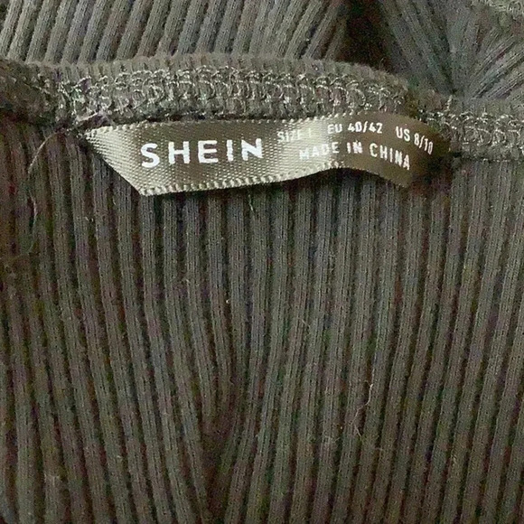 Shein black ribbed bodysuit size large Preloved - Picture 6 of 6